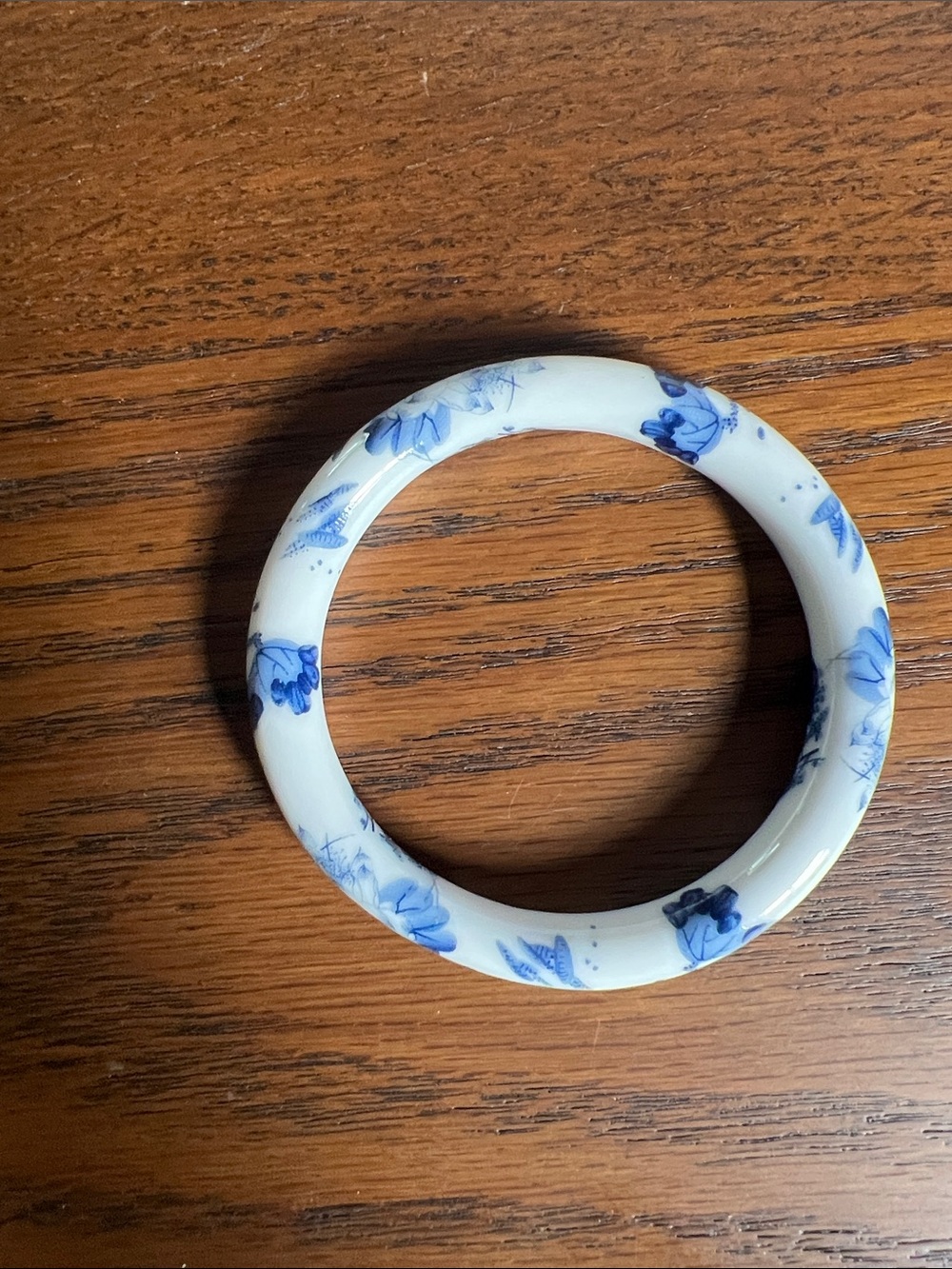 Porcelain Blue and White Floral Bangle